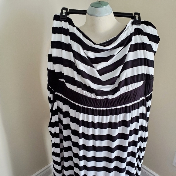 Lane Bryant Striped Strapless Plus Size Maxi Dress Size 26/28 - Picture 4 of 6